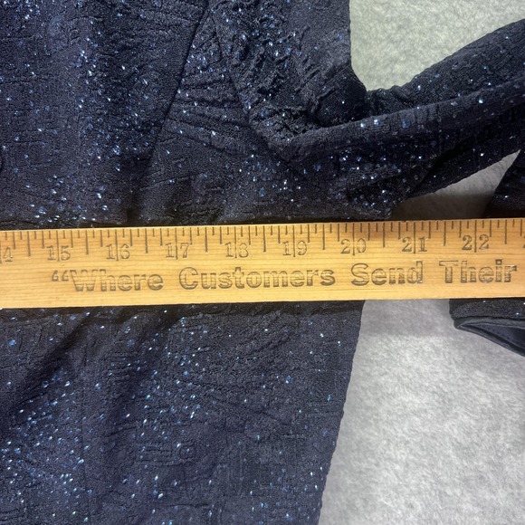 Alex Evenings Jacket Womens 14 Dressy Sparkle Open Front Blazer - Picture 5 of 8